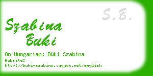 szabina buki business card