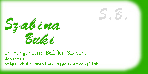 szabina buki business card